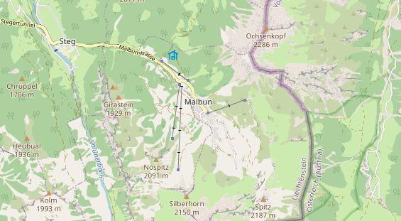 Pistenhotel auf Karte