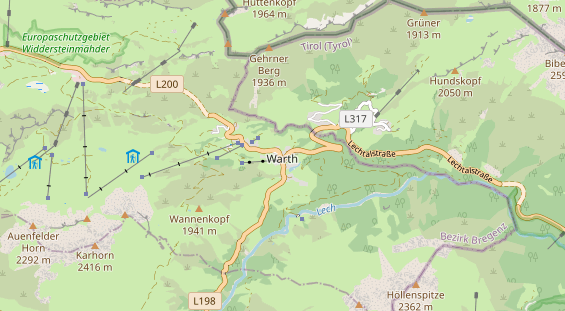 Pistenhotel auf Karte