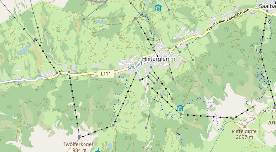 Pistenhotel auf Karte