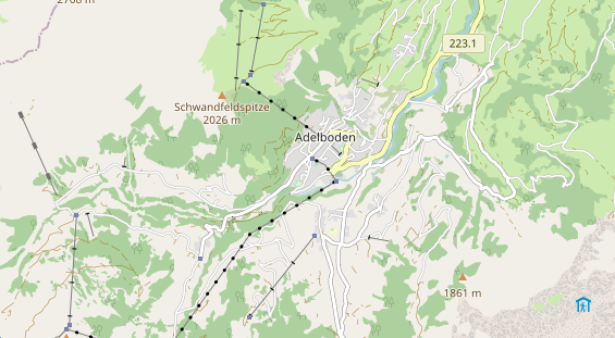 Pistenhotel auf Karte