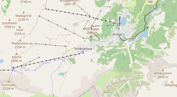 Pistenhotel auf Karte