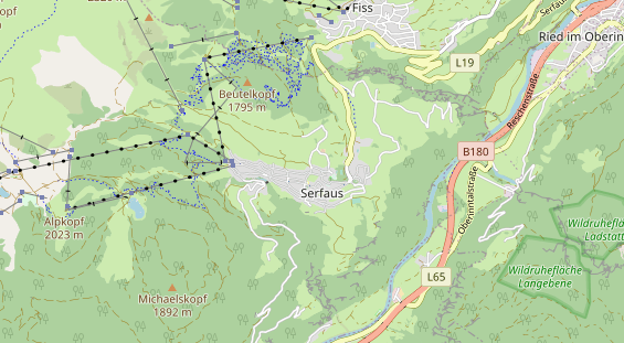 Pistenhotel auf Karte