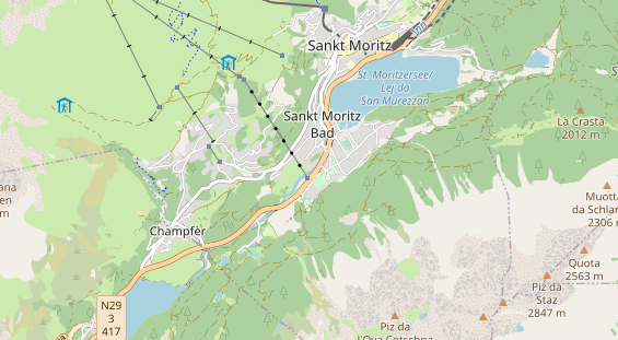 Pistenhotel auf Karte