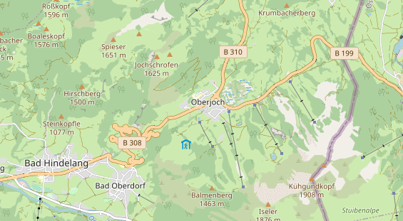 Pistenhotel auf Karte