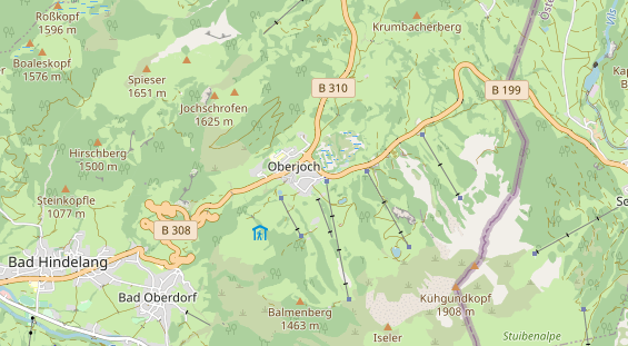 Pistenhotel auf Karte