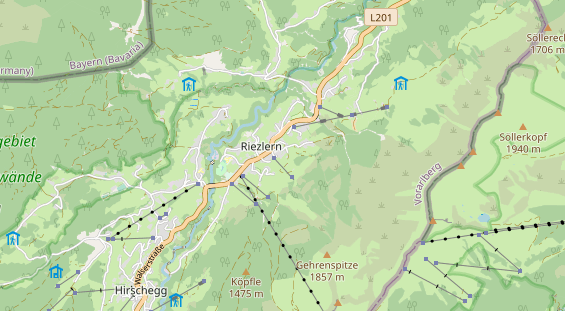 Pistenhotel auf Karte