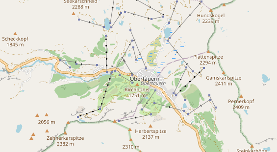 Pistenhotel auf Karte