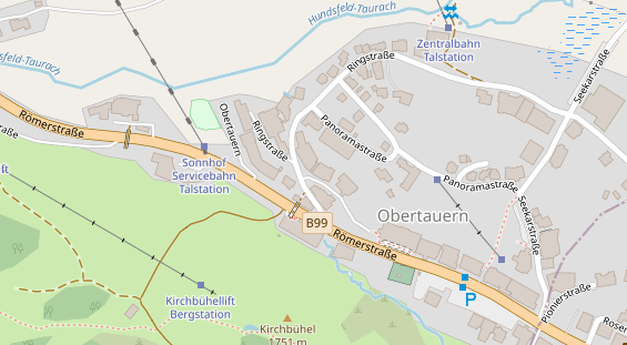 Pistenhotel auf Satellitenbild