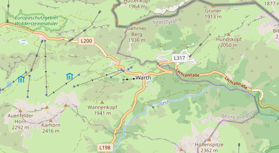 Pistenhotel auf Karte