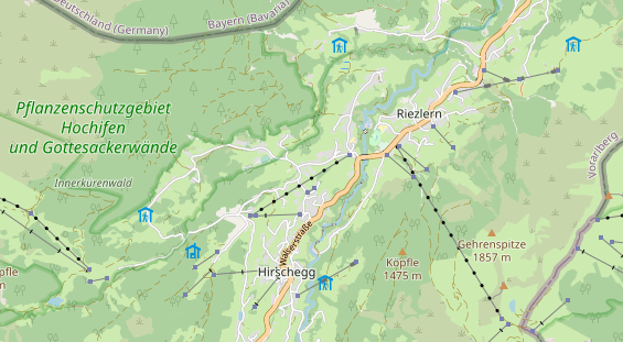 Pistenhotel auf Karte
