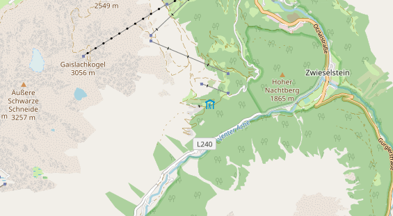 Pistenhotel auf Karte