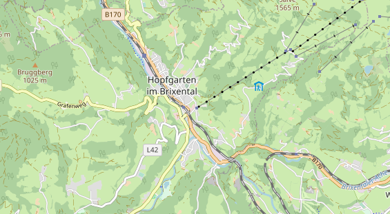 Pistenhotel auf Karte