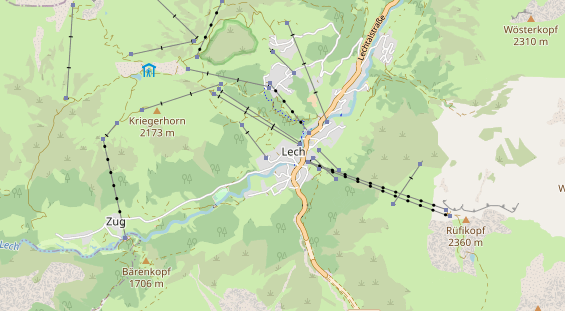 Pistenhotel auf Karte