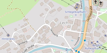 Pistenhotel auf Satellitenbild