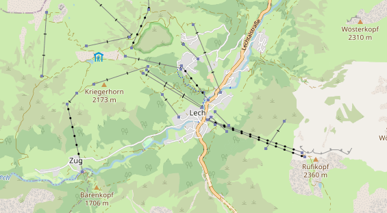 Pistenhotel auf Karte