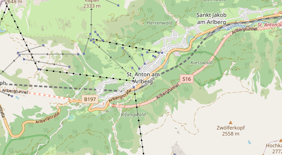 Pistenhotel auf Karte