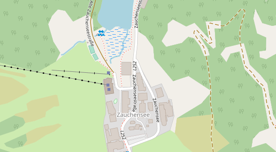 Pistenhotel auf Satellitenbild