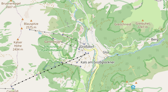 Pistenhotel auf Karte