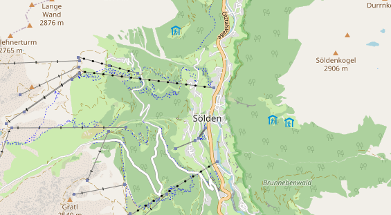 Pistenhotel auf Karte