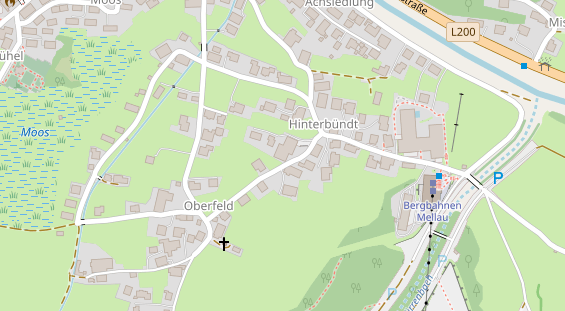 Pistenhotel auf Satellitenbild