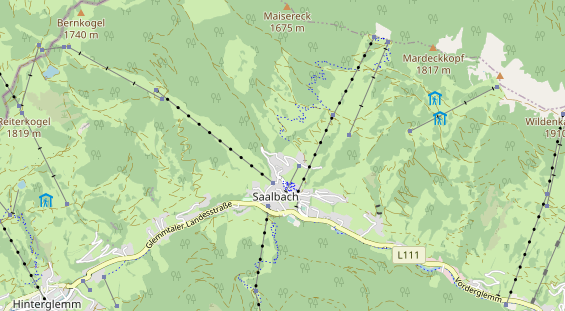 Pistenhotel auf Karte