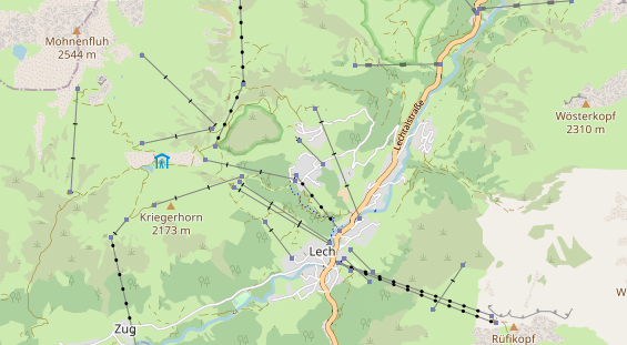 Pistenhotel auf Karte