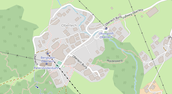 Pistenhotel auf Satellitenbild