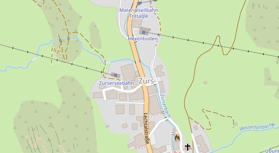 Pistenhotel auf Satellitenbild