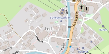 Pistenhotel auf Satellitenbild