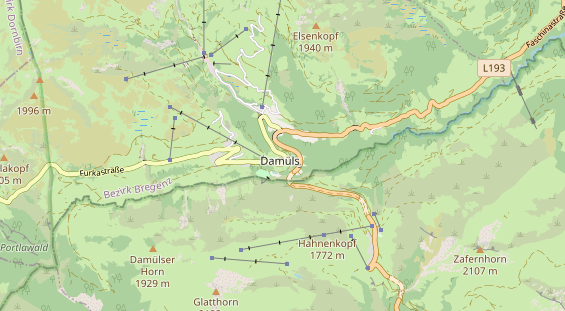 Pistenhotel auf Karte