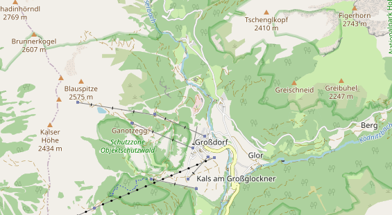 Pistenhotel auf Karte