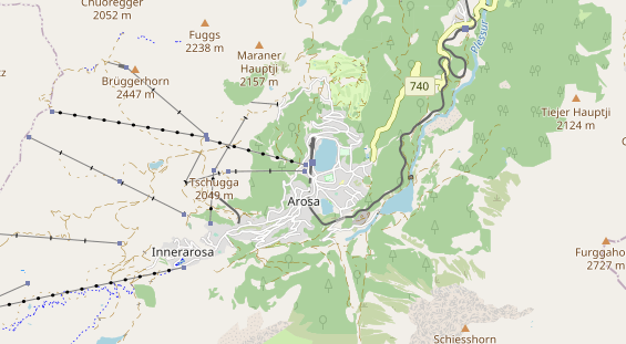 Pistenhotel auf Karte