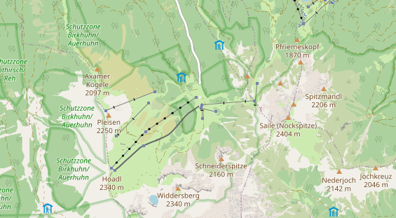 Pistenhotel auf Karte