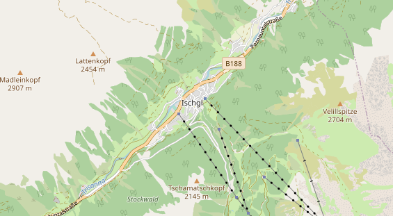 Pistenhotel auf Karte