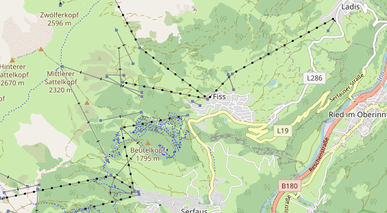 Pistenhotel auf Karte