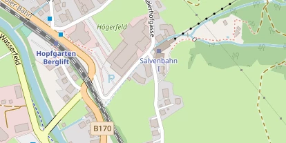 Pistenhotel auf Satellitenbild