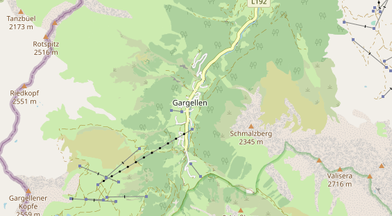 Pistenhotel auf Karte