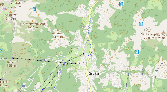 Pistenhotel auf Karte