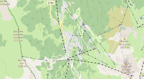 Pistenhotel auf Karte