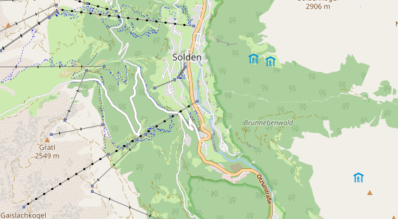 Pistenhotel auf Karte
