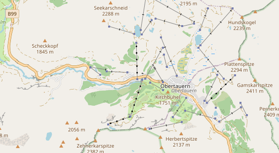 Pistenhotel auf Karte