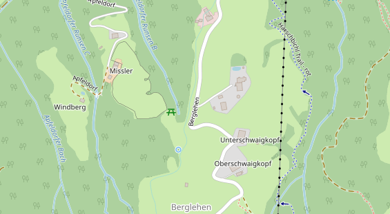 Pistenhotel auf Satellitenbild