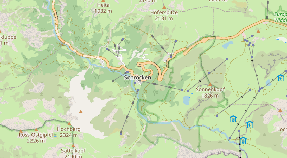 Pistenhotel auf Karte