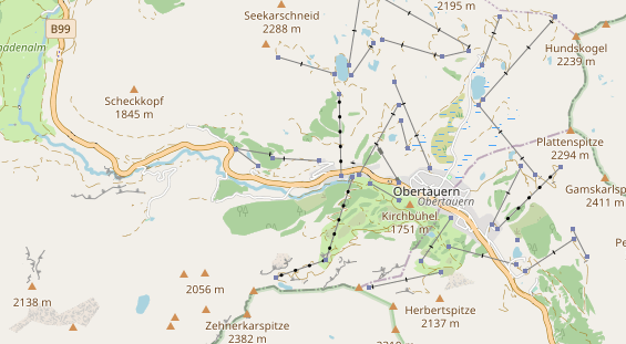 Pistenhotel auf Karte