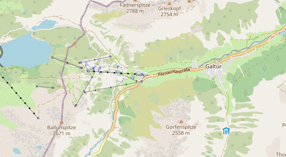 Pistenhotel auf Karte