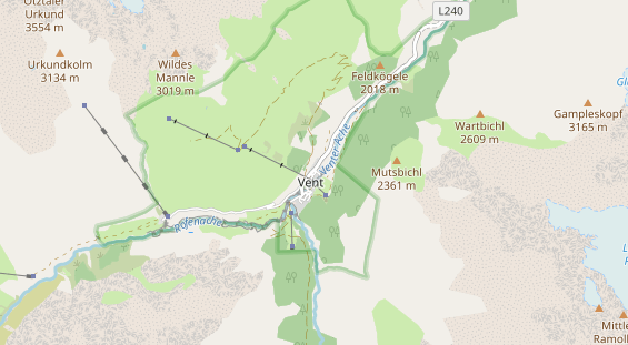 Pistenhotel auf Karte