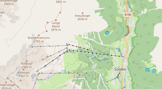 Pistenhotel auf Karte