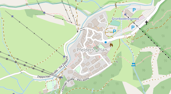 Pistenhotel auf Satellitenbild