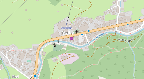 Pistenhotel auf Satellitenbild