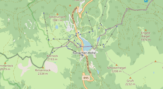 Pistenhotel auf Karte
